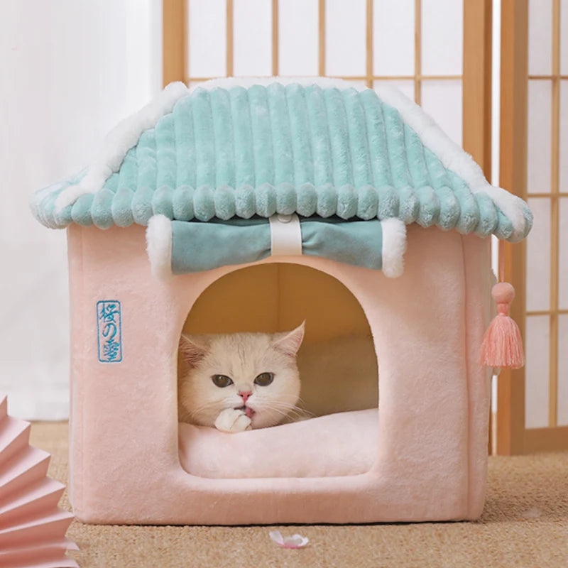 SnuggleNest Soft Pet Sleeping House