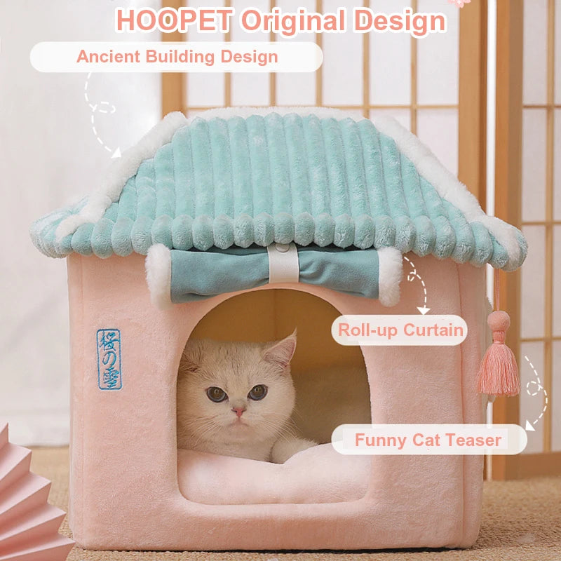 SnuggleNest Soft Pet Sleeping House