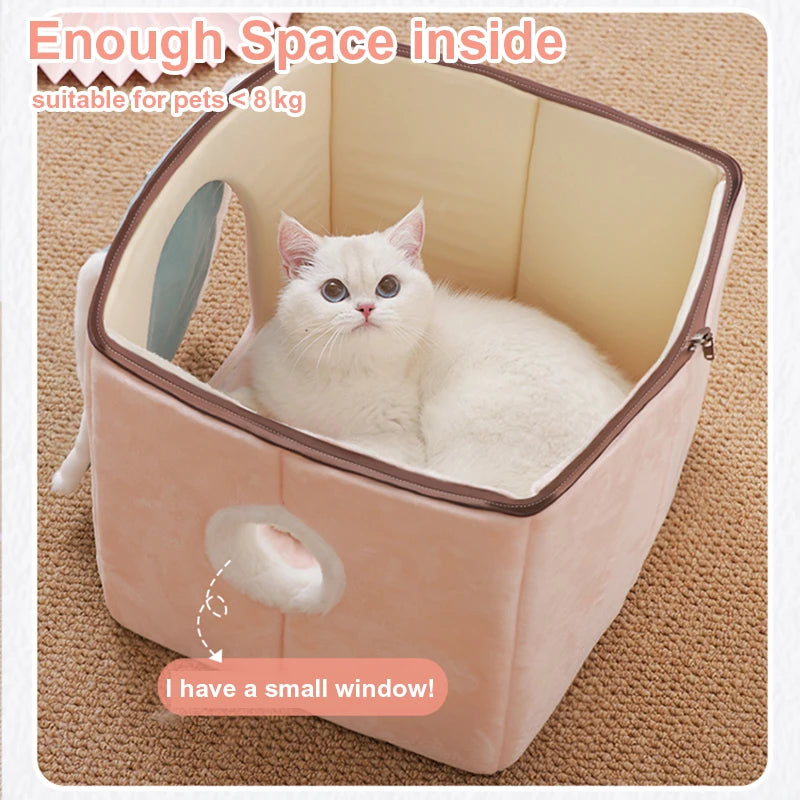 SnuggleNest Soft Pet Sleeping House